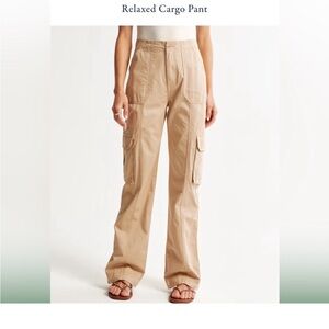 Abercrombie and Fitch relaxed cargo pants. Khaki